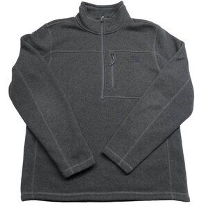 The North Face Gray Quarter Zip fleece pullover jacket size L Large
